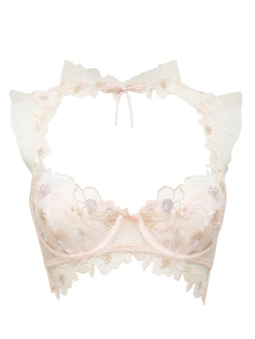For Love & Lemons Delicate Lace Floral Girly Soft Girl Romantic Bra Lingerie